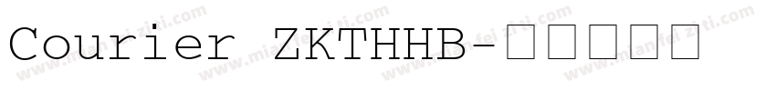 Courier ZKTHHB字体转换